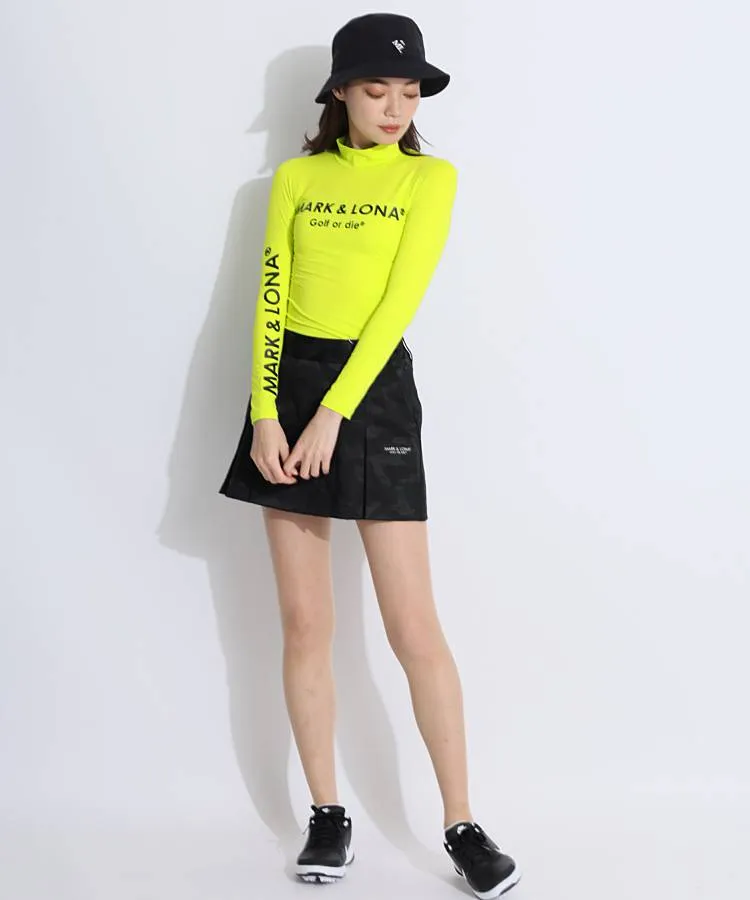 MARK & LONA マーク＆ロナ【速乾ストレッチ】ロゴプリントモックネック