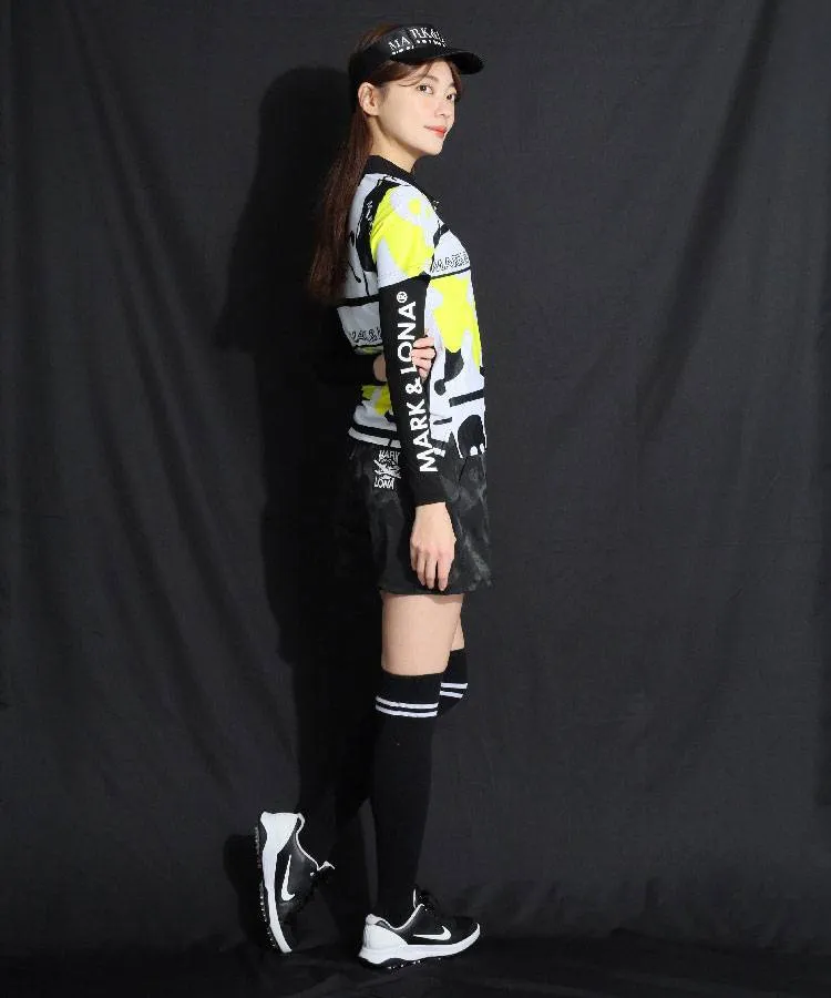 MARK & LONA マーク＆ロナ【速乾ストレッチ】ロゴプリントモックネック MARK & LONA マーク＆ロナ【速乾ストレッチ】ロゴプリントモックネック
