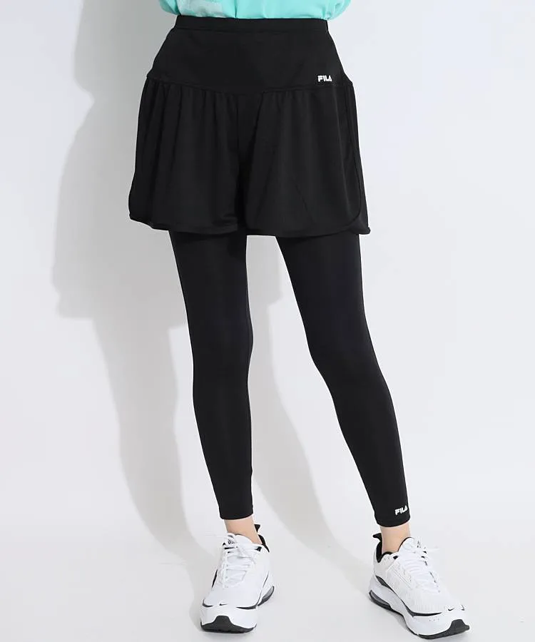 [M-USPORTS] ゴルフウェア バイカラー キュロットスカート 黒 42 M-USPORTS] ゴルフウェア バイカラー キュロットスカート 黒 42