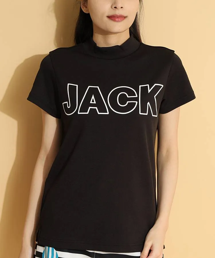 ジャックバニー JB ジャガードロゴモックネック半袖カットソー
