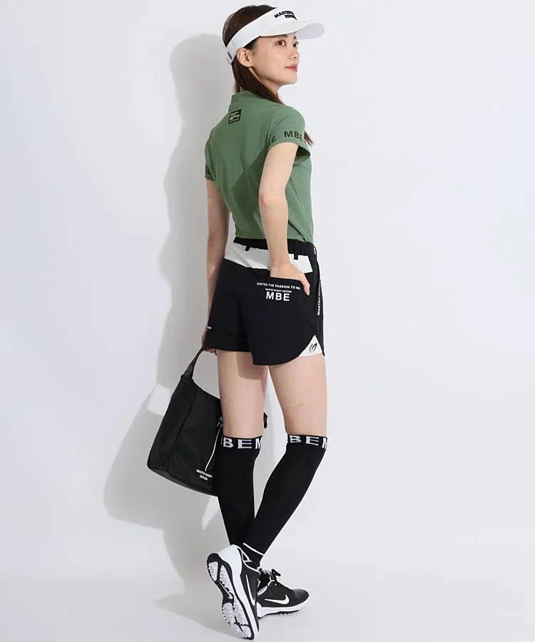 【超美品】正規品マスターバニー　ゴルフ　レディース　ショートパンツ　1 マスターバニー MB バイカラー切替ロゴショートパンツ