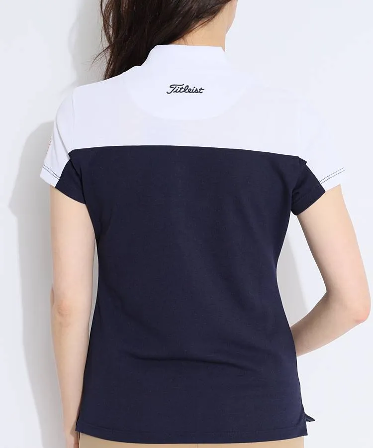 タイトリストアウトレット TL バイアスストライプUVスタンドネック半袖