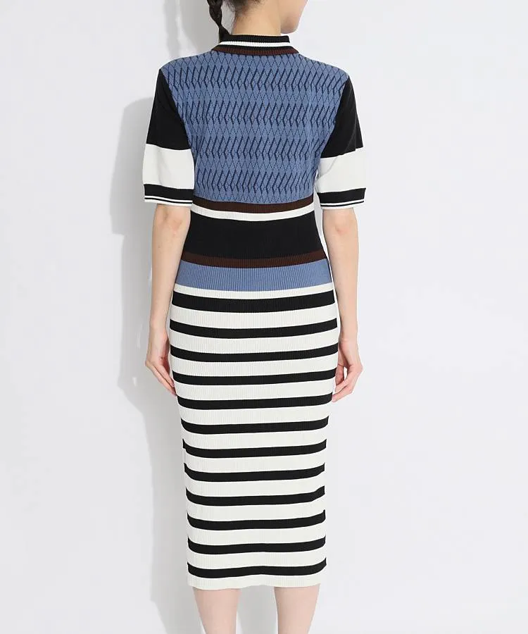 FRED PRERY フレッドペリー　メッシュ　ロングワンピース FRED PERRY（フレッドペリー）の「Printed Mesh Mock Neck Dress