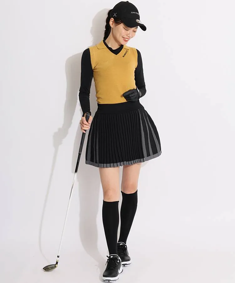 セール】ULT365 ツイストニットワイドプリーツスカート【adidas