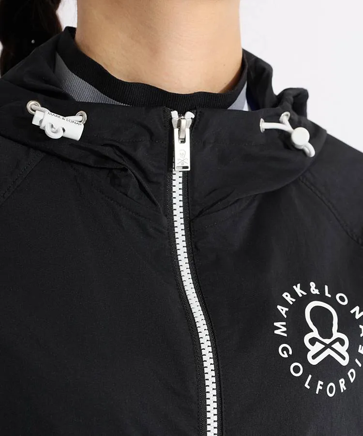 ★美品★MARK&LONA　ウェーブロゴケープ風パーカー　サイズ　M ☆美品☆MARK&LONA ウェーブロゴケープ風パーカー サイズ M