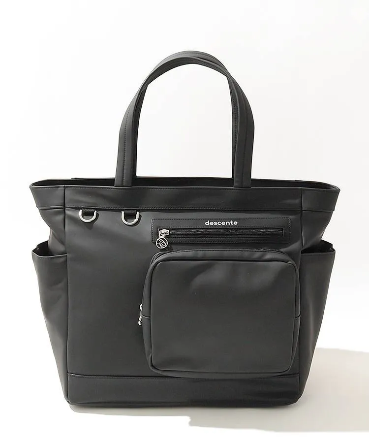 DESCENTE デサント ゴルフ トートバッグ ブラック 合皮 デサントゴルフ DESCENTE ゴルフ LADIES トートバッグ -デサント