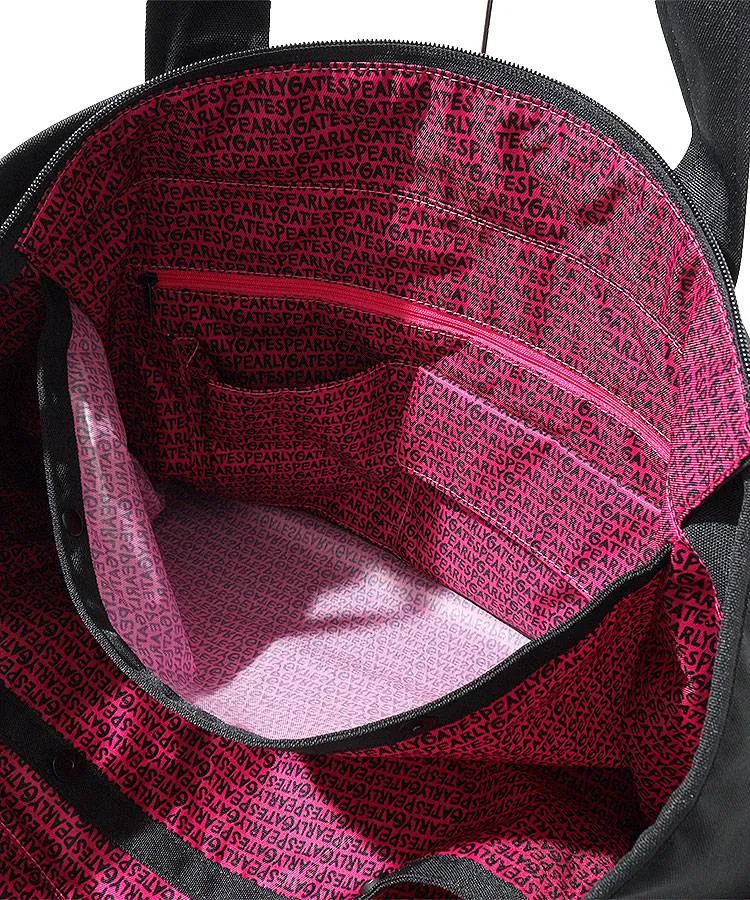 美品❗️パーリーゲイツ　4/M ロングパンツ　チェック　バックロゴ　赤/黒 新品】パーリーゲイツ パンツ レッド×黒 チェック ストレッチ