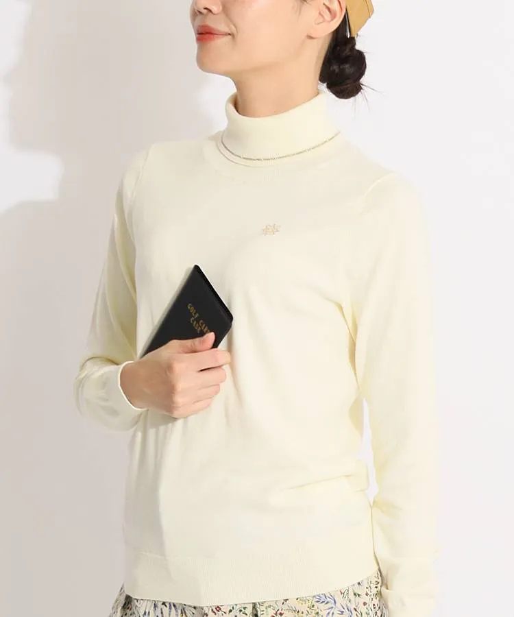 セントアンドリュース SA ラメラインタートルネックニット レディース