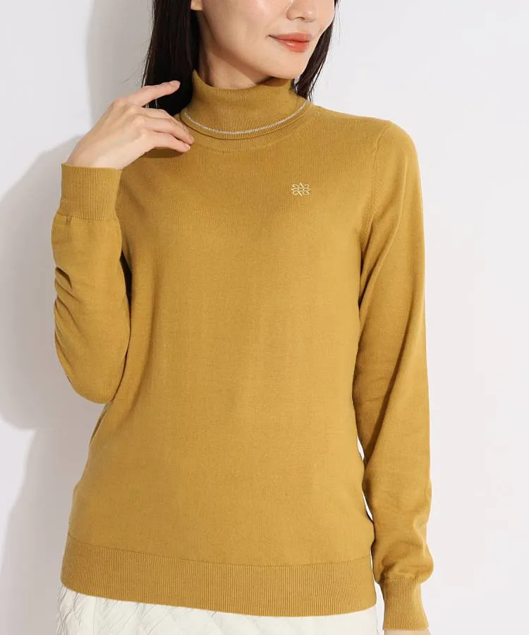 セントアンドリュース SA ラメラインタートルネックニット レディース