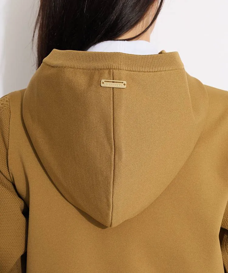 セントアンドリュース SA ケーブル編み切替ニットパーカー レディース