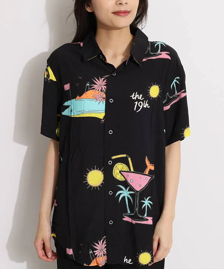 バーズオブコンドル BC リゾート風デザイン半袖シャツ レディース