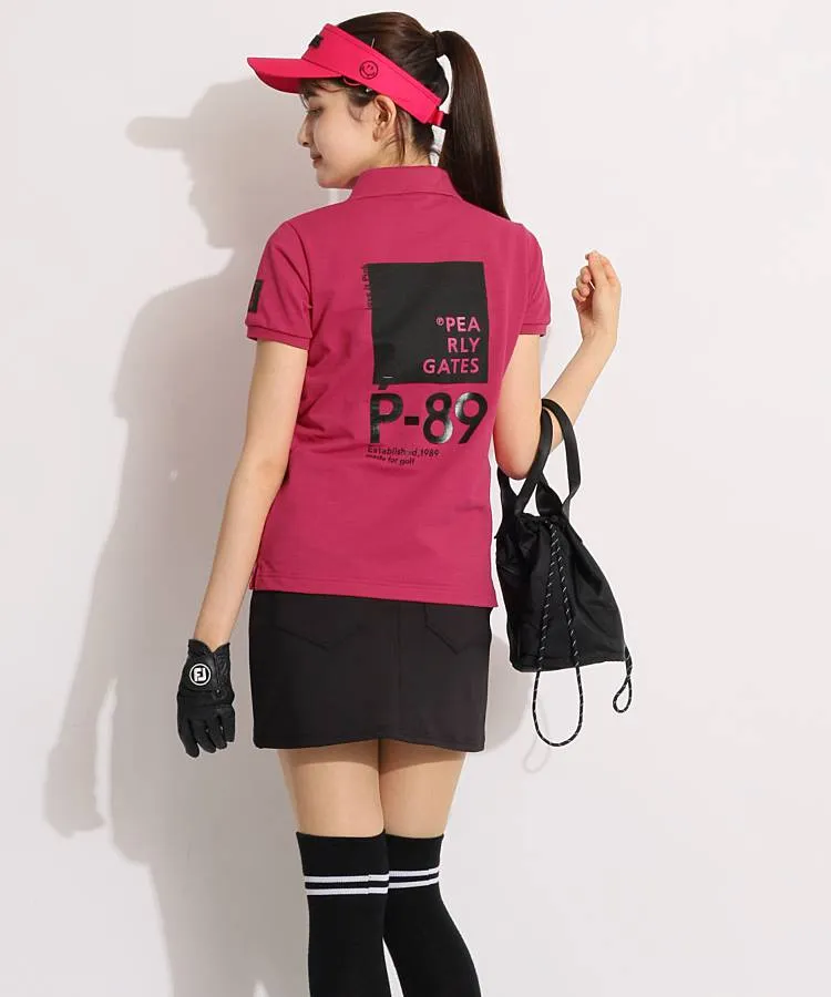 パーリーゲイツ PG 【ストレッチ】バックプリント鹿の子半袖