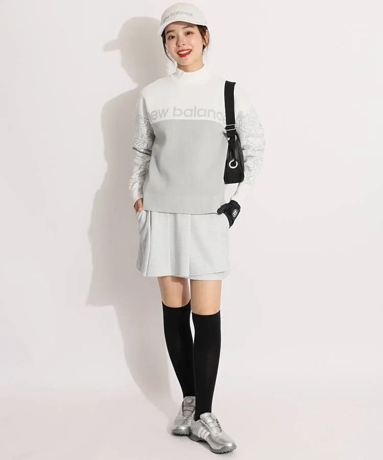 ニューバランス ハイネック ニット プルオーバー(ライトグリーン) New Balance（ニューバランス） ニット セーター レディース