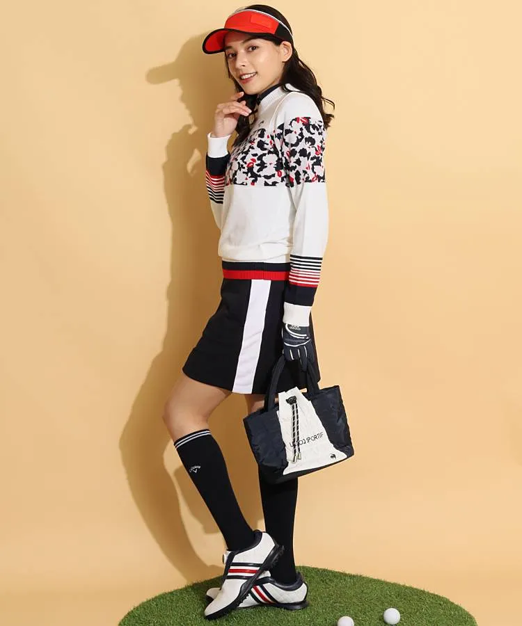 キャロウェイ CA フラワージャガードクルーネックニット レディース