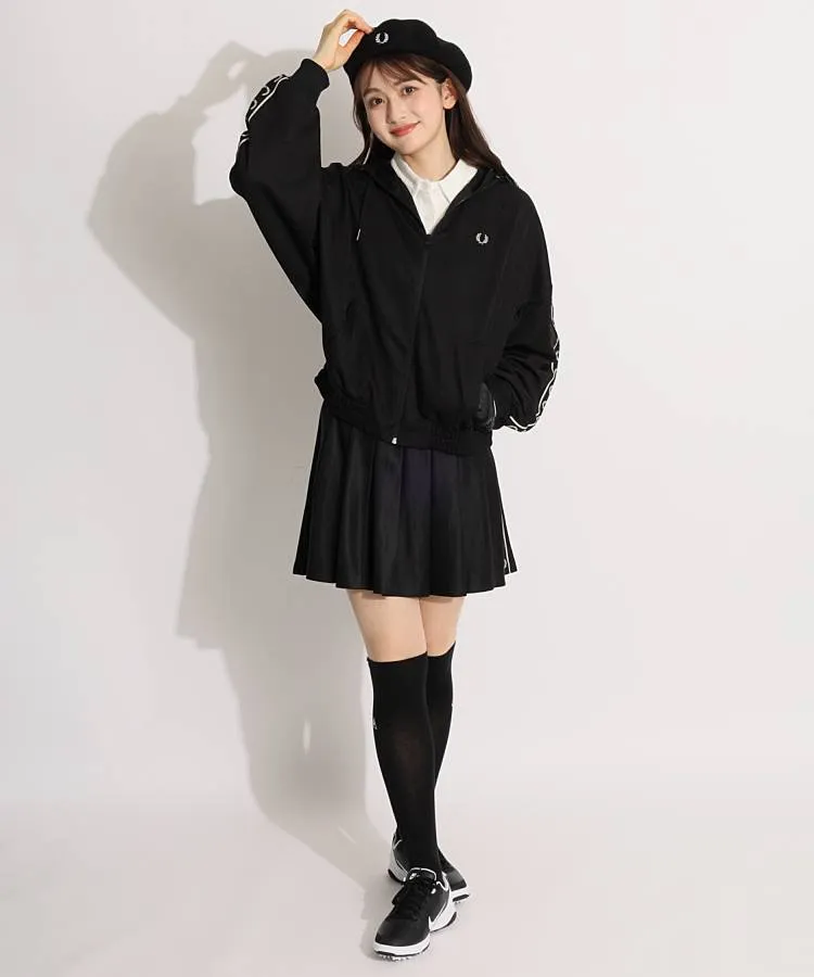 フレッドペリー パーカーワンピース ストレッチ 胸元ロゴ ジャージー