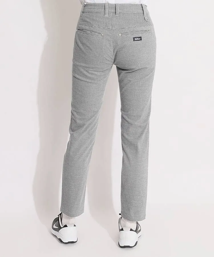 タイトリストアウトレット TL 千鳥格子ツイード調テーパードパンツ