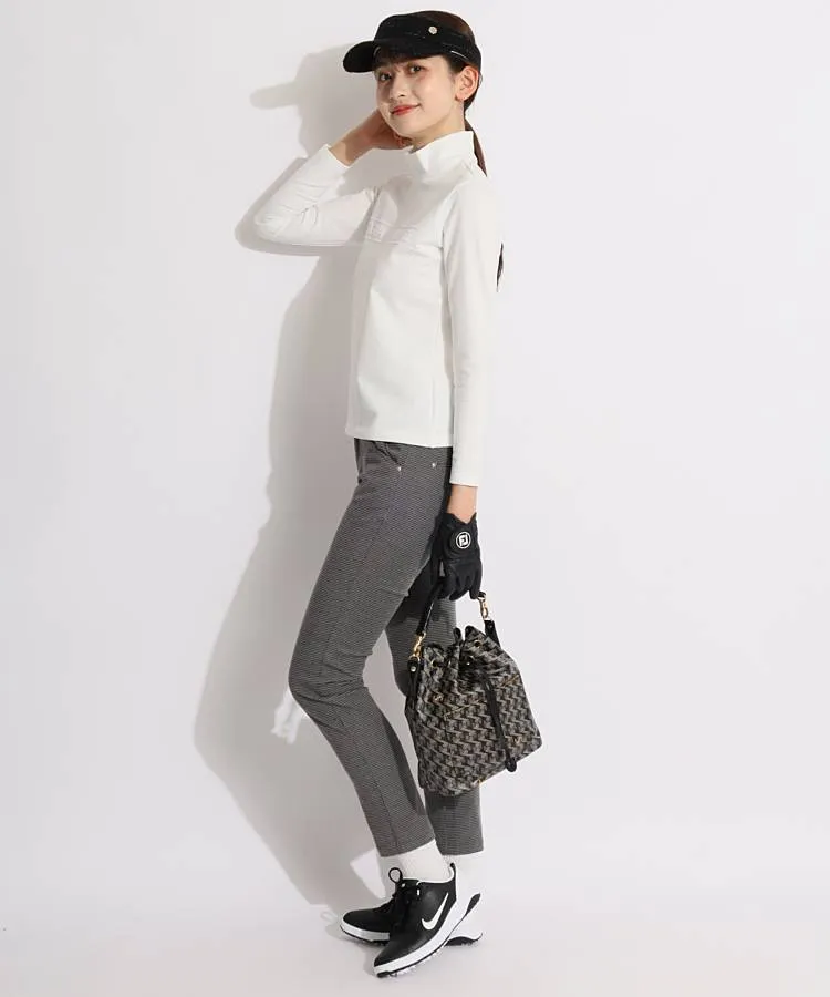 タイトリストアウトレット TL 千鳥格子ツイード調テーパードパンツ