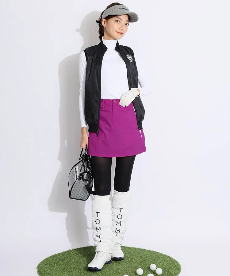 パーリーゲイツ　長袖ニットアウター&スカート パーリーゲイツの長袖ニットを使ったスタイリング