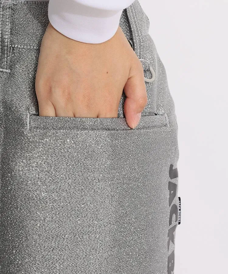 ジャックバニー JB サイドロゴシルバーラメスカート レディースゴルフ