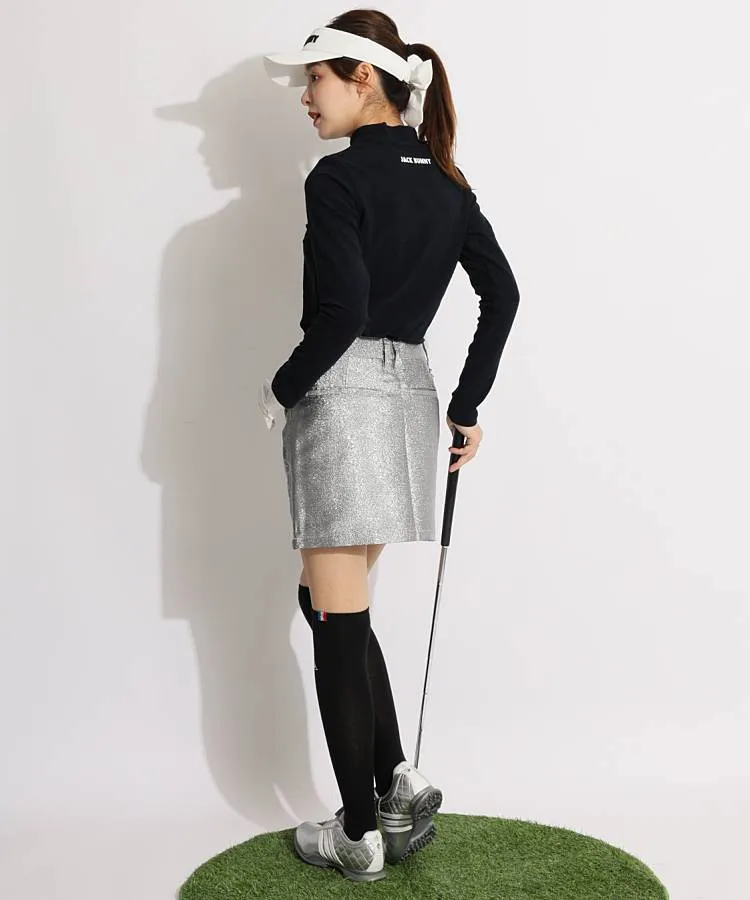 ジャックバニー JB サイドロゴシルバーラメスカート レディースゴルフ