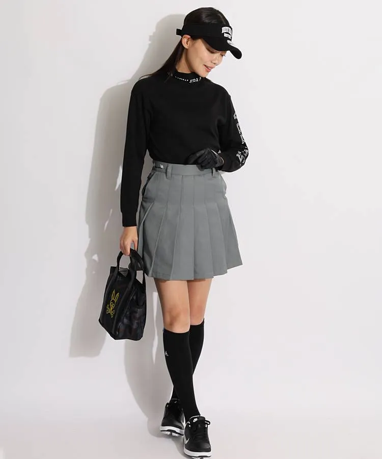 グレー プリーツスカート New Era ニューエラ NE 一体型ペチパンツ付きプリーツスカート(グレー