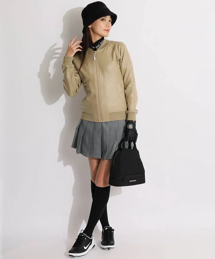 ニューエラ NE 一体型ペチパンツ付きプリーツスカート(グレー