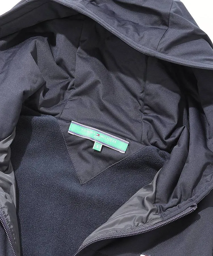 ☆【新品】トミーヒルフィガーゴルフ　防風フーディ中綿ジャケット　サンドベージュ トミーヒルフィガーゴルフ TH スリーブロゴ防風フーディ中綿ジャケット