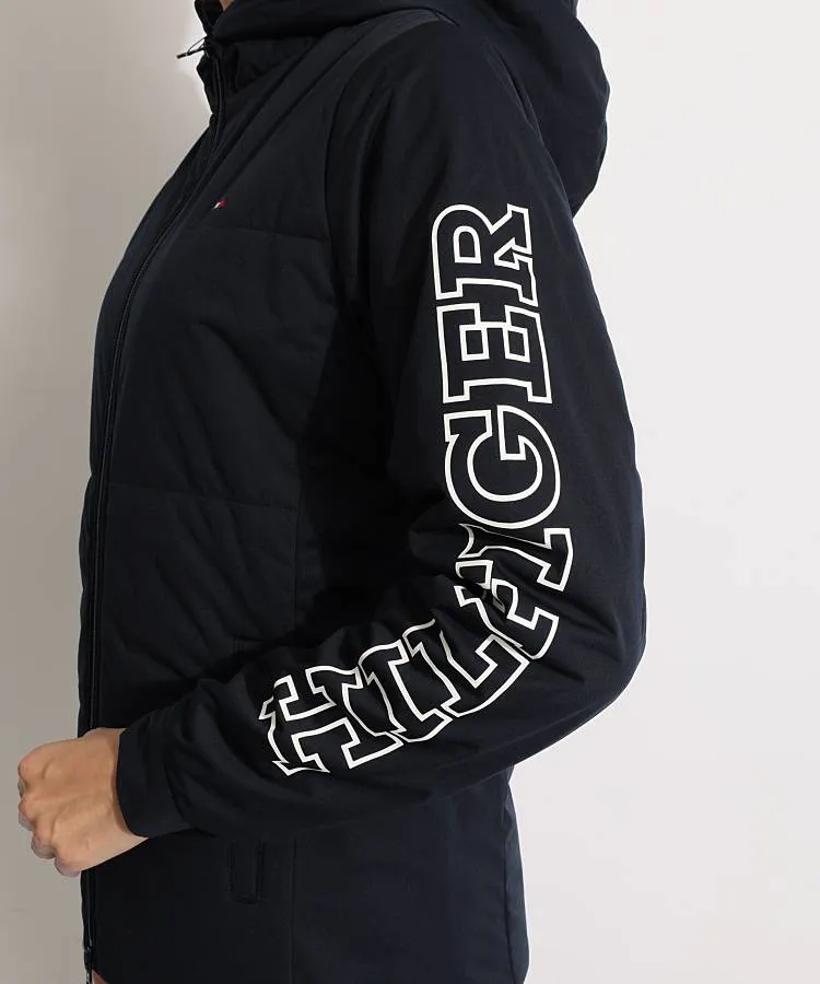 トミーヒルフィガーゴルフ TH スリーブロゴ防風フーディ中綿ジャケット