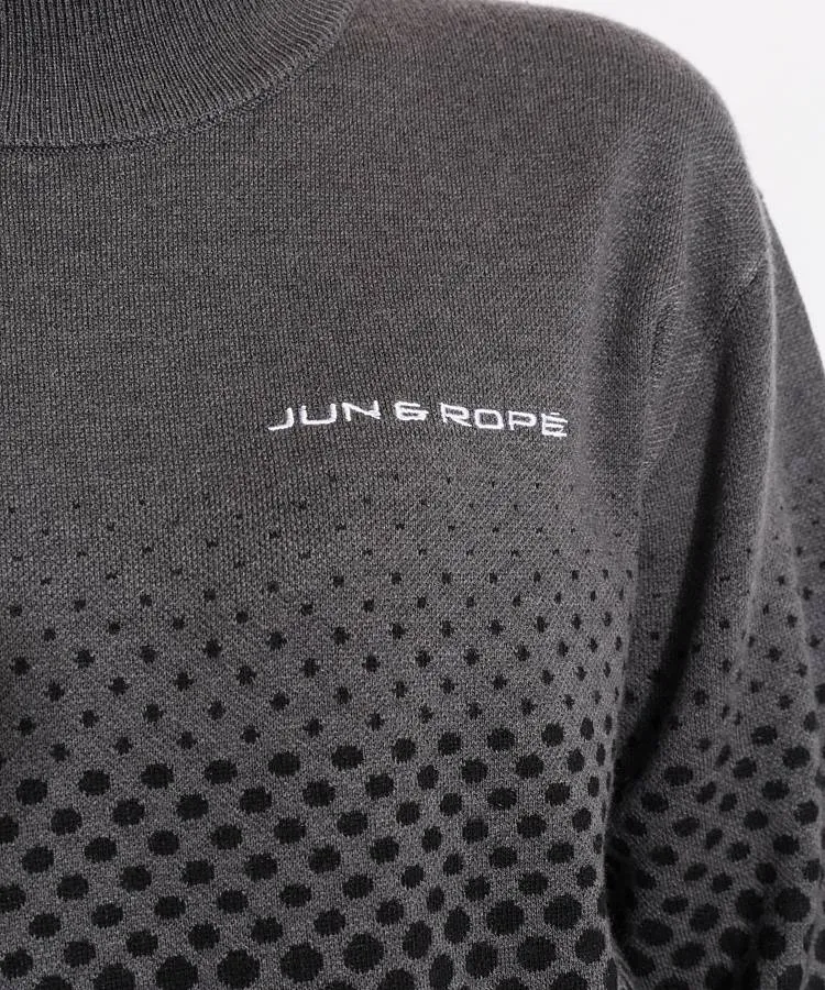 ジュン＆ロぺ JR ドットグラデーションモックネックニット