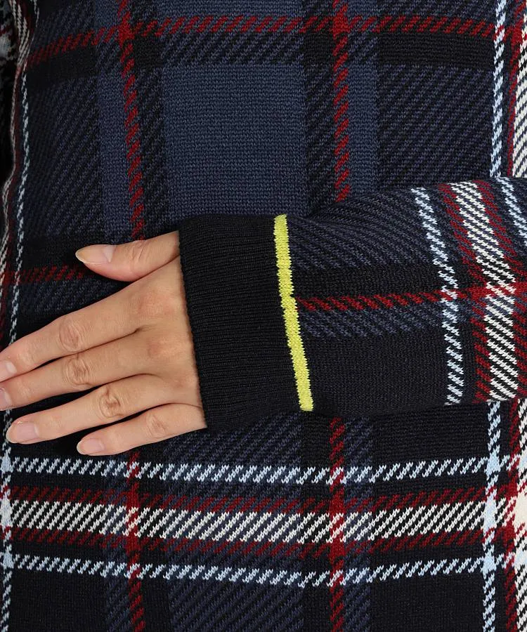 【希少】マンシングウェア　総柄　チェック　リブ　ニット　シャツ　パンツ　セット マンシングウェア Munsingwear マドラスチェック総柄プリント