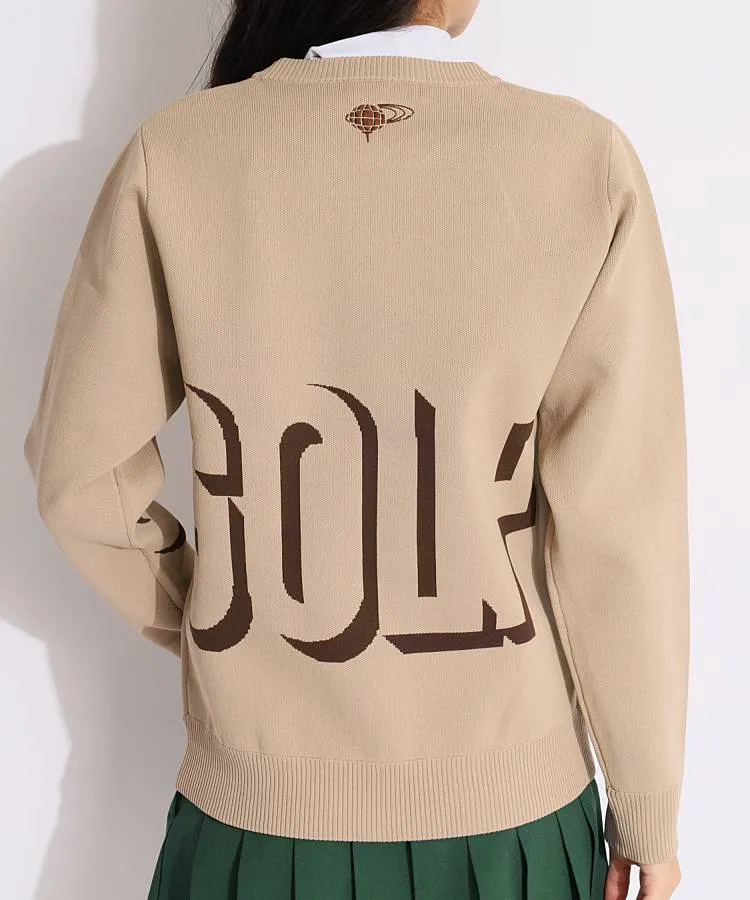 ★新品★BEAMS　GOLF　シャドーロゴジャガードクルーネックニット　L ☆新品☆BEAMS GOLF シャドーロゴジャガードクルーネックニット L