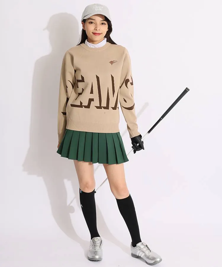 新品BEAMS GOLF シャドーロゴジャガードクルーネックニット L BEAMS