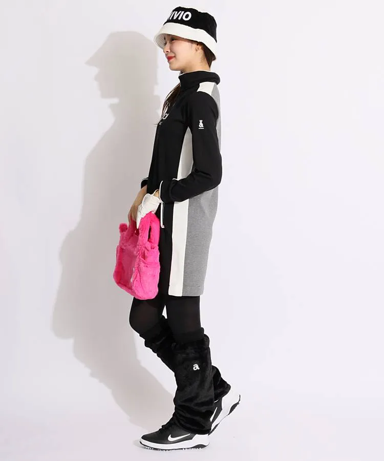 アルチビオ AR 変形ハイネックハーフジップワンピース レディース