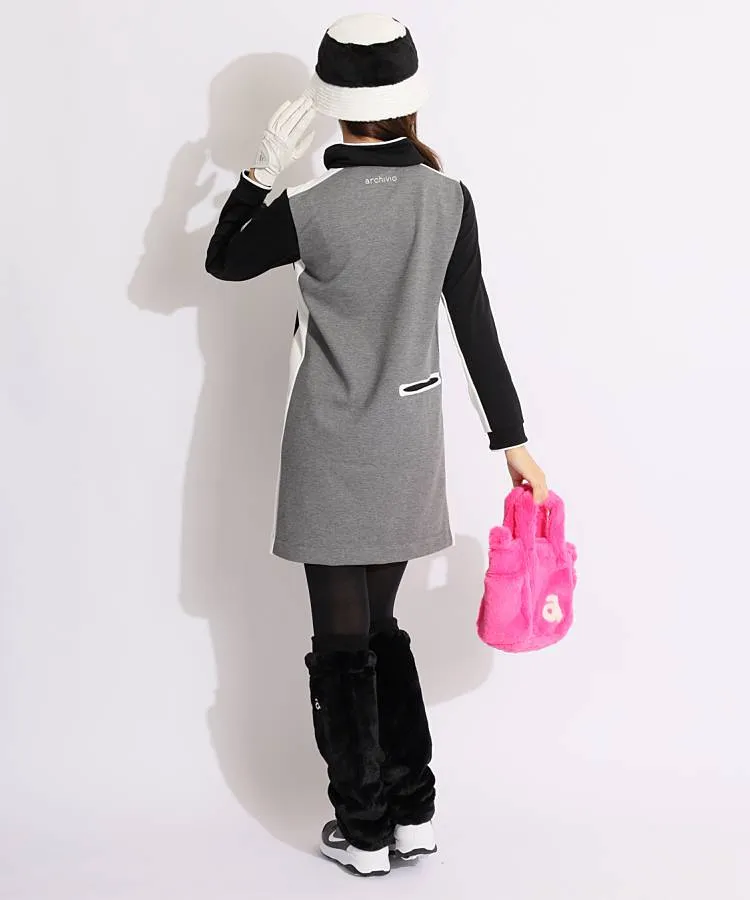 アルチビオ AR 変形ハイネックハーフジップワンピース レディース