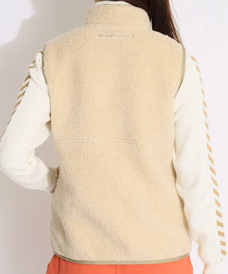 ビームスゴルフ BE 胸ポケット付きボアベスト レディースゴルフウェア