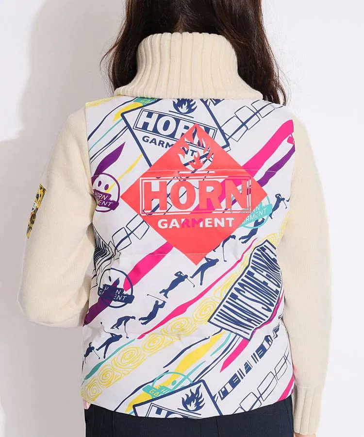ホーンガーメント HO グラフィックプリントダウンジャケット