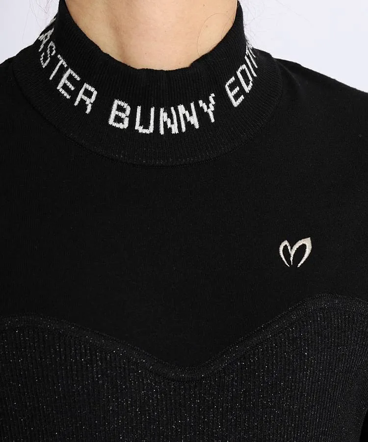 マスターバニー MB ビスチェ風モックネックリブニット レディース