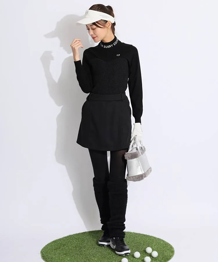 マスターバニー MB ビスチェ風モックネックリブニット レディース