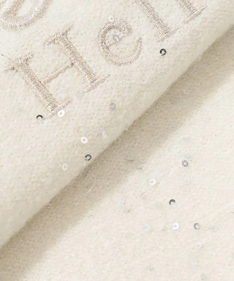 ★美品★MARK&LONA　スパンコールモックネックニット　サイズ 38 マーク＆ロナ ML スパンコール付モックネックニット レディースゴルフ