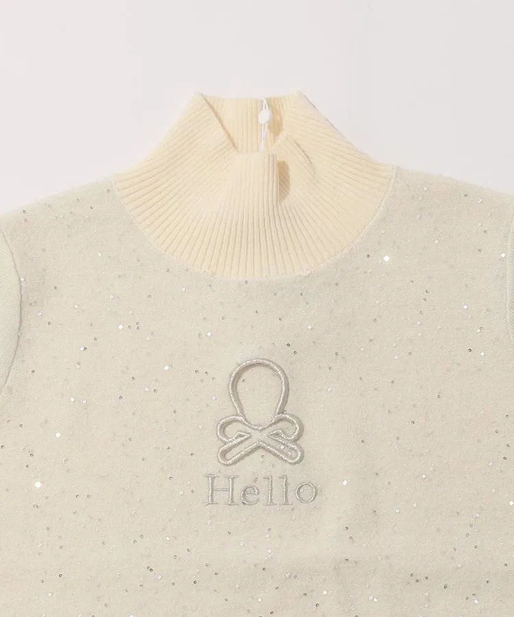 ☆美品☆MARK&LONA スパンコールモックネックニット サイズ 38