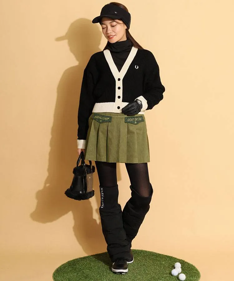 美品！MARK&LONA 一体型ペチパンツ ロゴプリーツスカート ベージュ M 美品！MARK&LONA 一体型ペチパンツ ロゴプリーツスカート ベージュ M