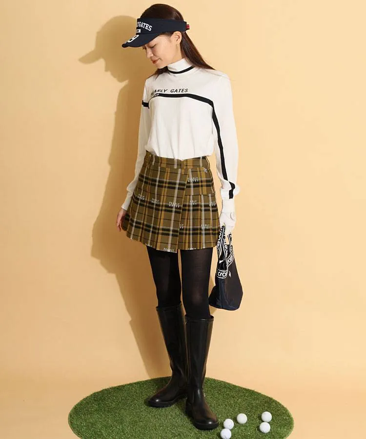 パーリーゲイツのハイネックニットを使ったスタイリング