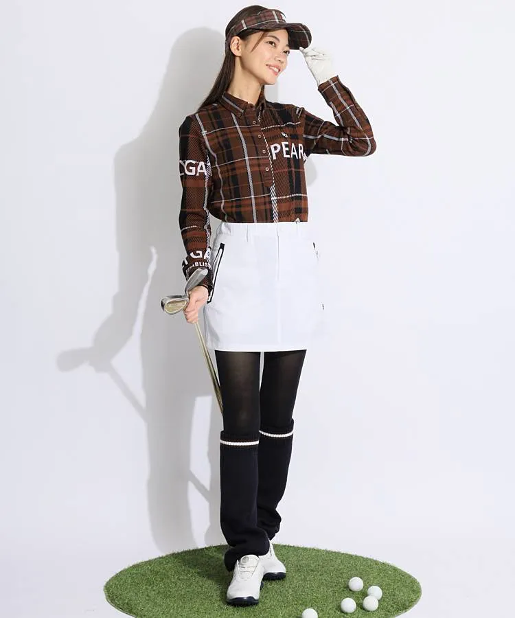 パーリーゲイツ PG 【リサイクル】ジャガードチェック柄ロゴ切替長袖