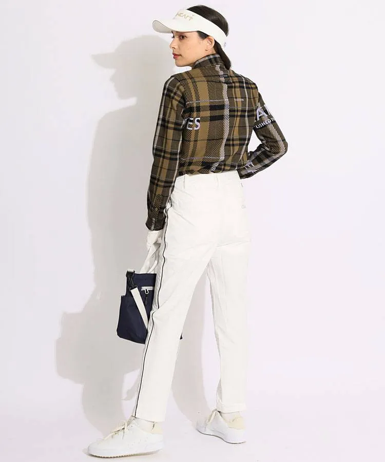 パーリーゲイツ PG 【リサイクル】ジャガードチェック柄ロゴ切替長袖