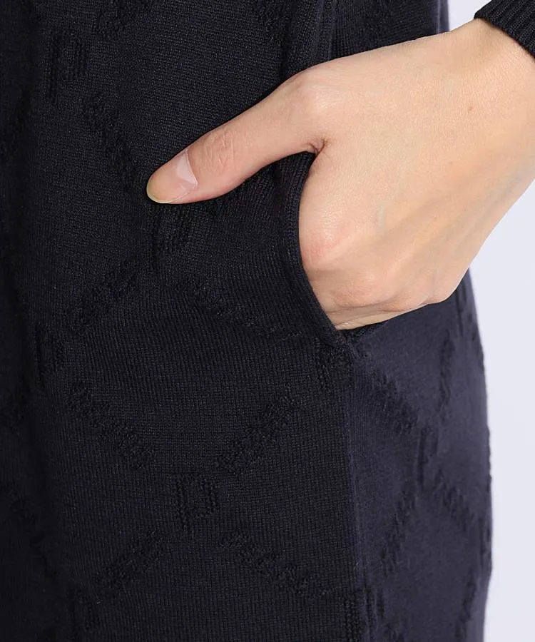 パーリーゲイツ PG ダイヤロゴ柄ハイネックワンピース レディース