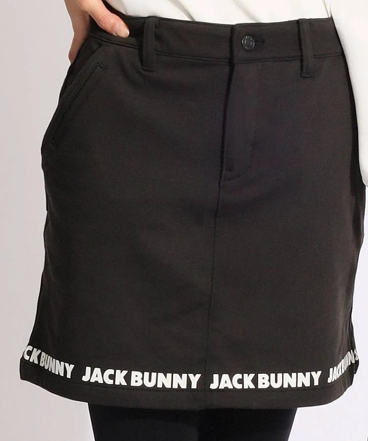 ジャックバニー JB 一体型ペチパンツ裏起毛裾ロゴプリントスカート