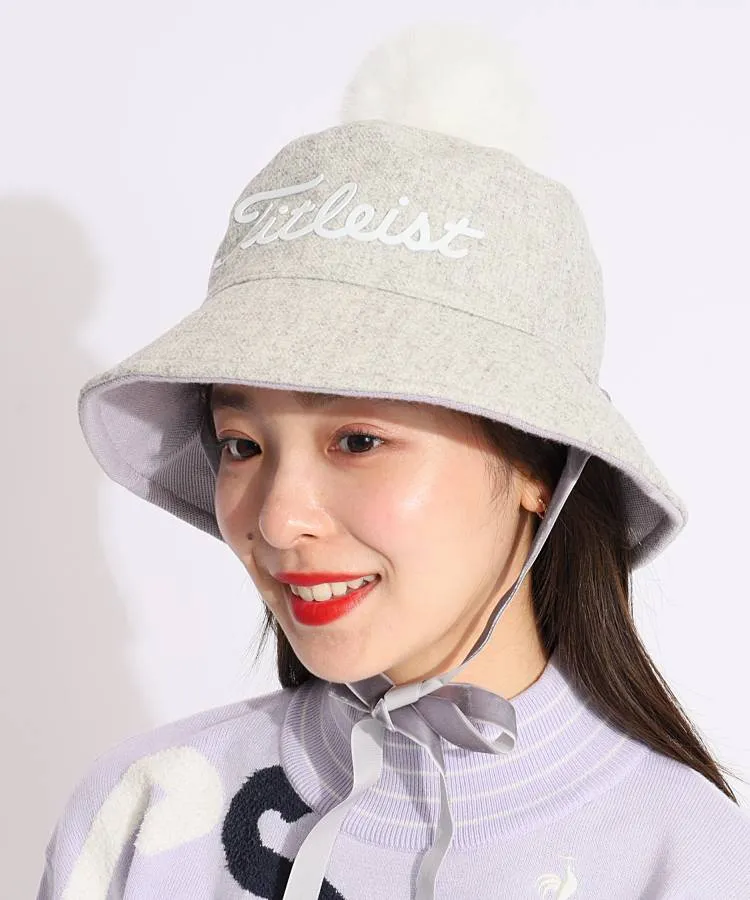 タイトリスト TL 【吸湿抗菌】ポンポン付きバケットハット タイトリスト TL 【吸湿抗菌】ポンポン付きバケットハット