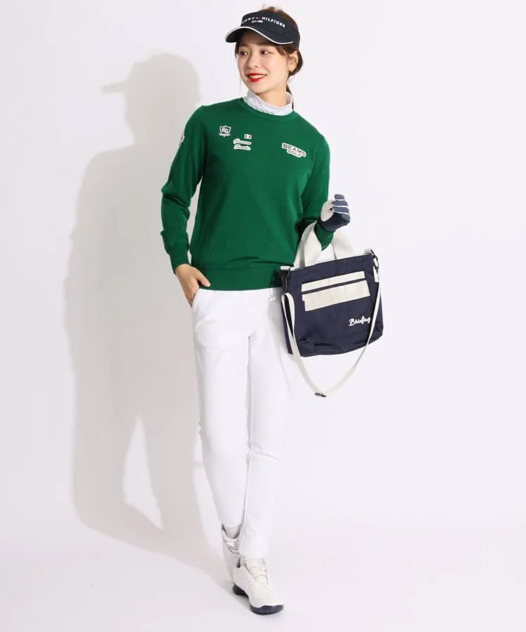 ビームスゴルフの長袖ニットを使ったスタイリング・コーディネート