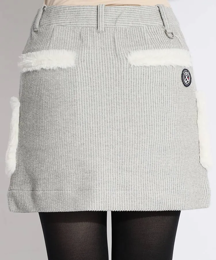 アンパスィ AP マルチストレッチファー切替コーディロイスカート