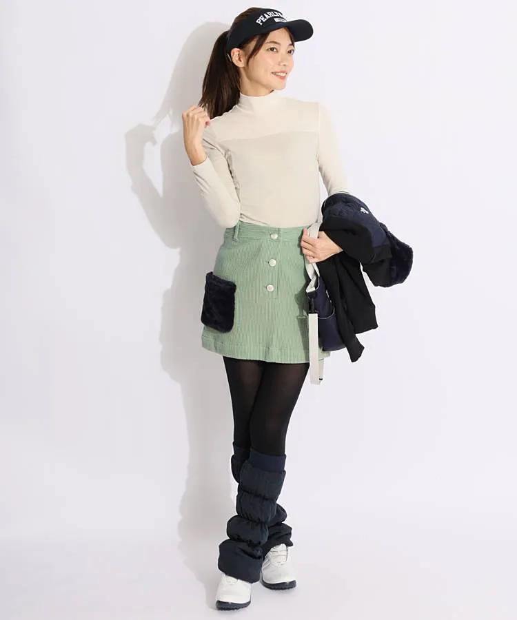 アンパスィ AP マルチストレッチファー切替コーディロイスカート